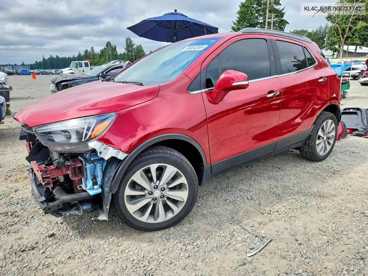 2019 Buick Encore Preferred VIN: KL4CJESB7KB727742 Lot: 56964266