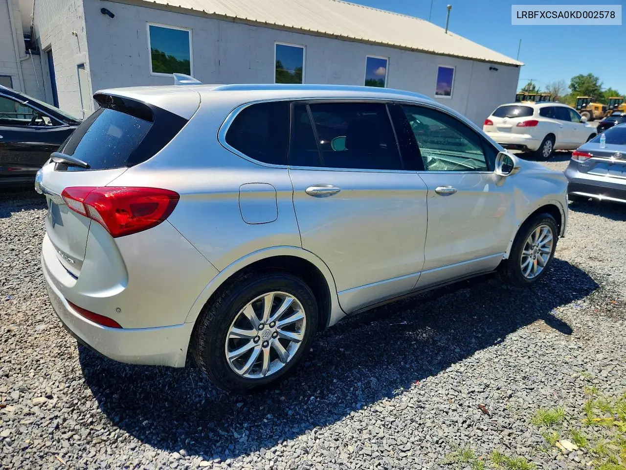 2019 Buick Envision Essence VIN: LRBFXCSA0KD002578 Lot: 58724846