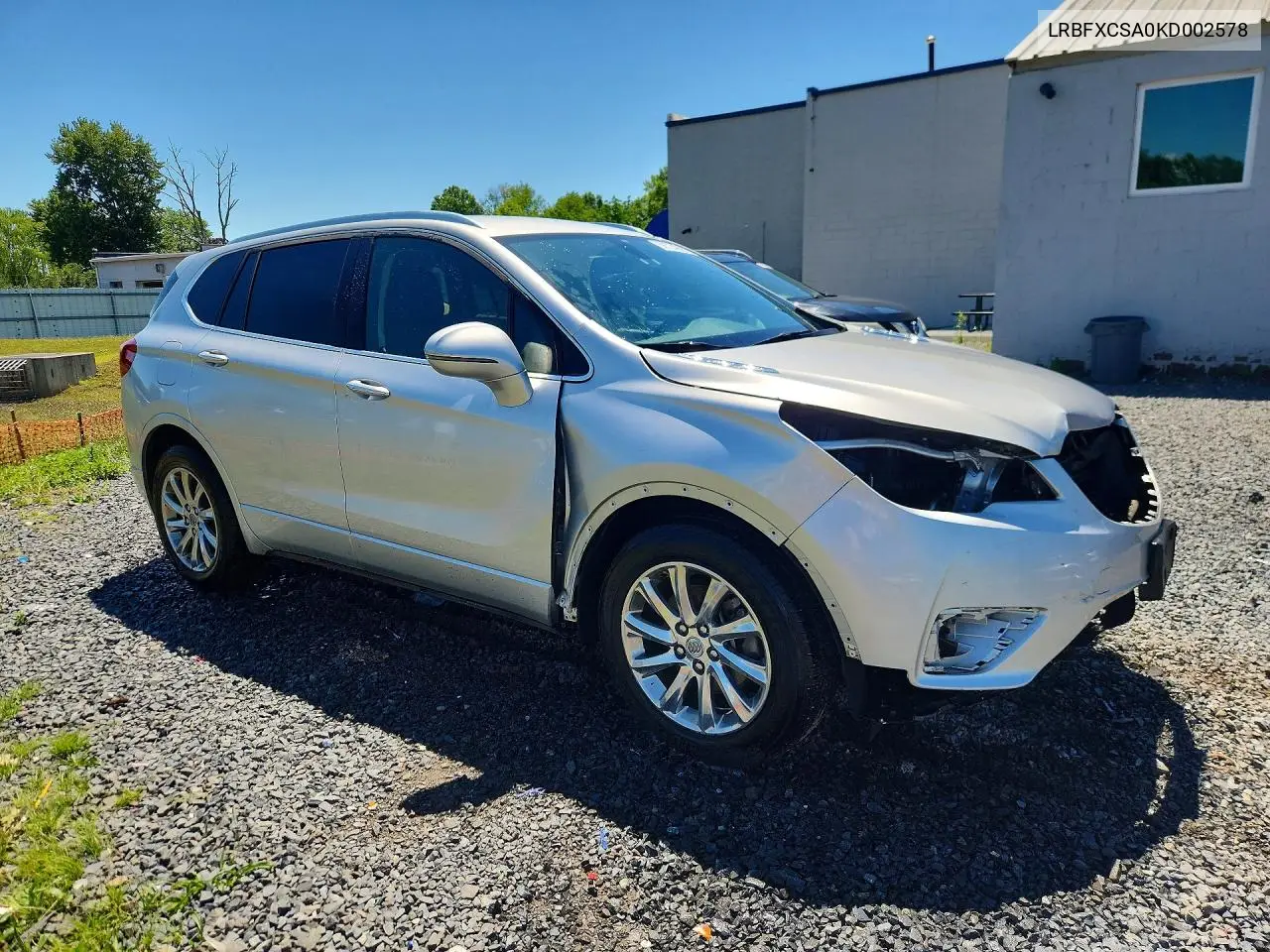 2019 Buick Envision Essence VIN: LRBFXCSA0KD002578 Lot: 58724846