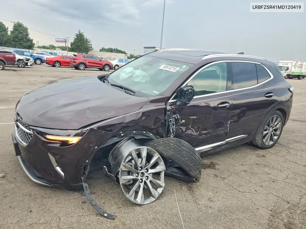 2021 Buick Envision Avenir VIN: LRBFZSR41MD120419 Lot: 58610216