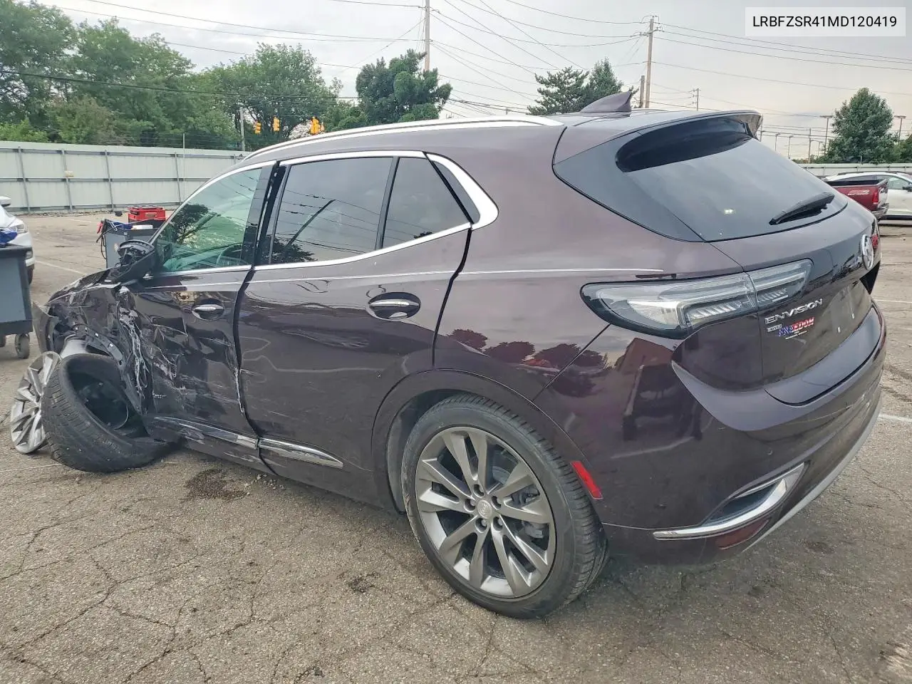 2021 Buick Envision Avenir VIN: LRBFZSR41MD120419 Lot: 58610216