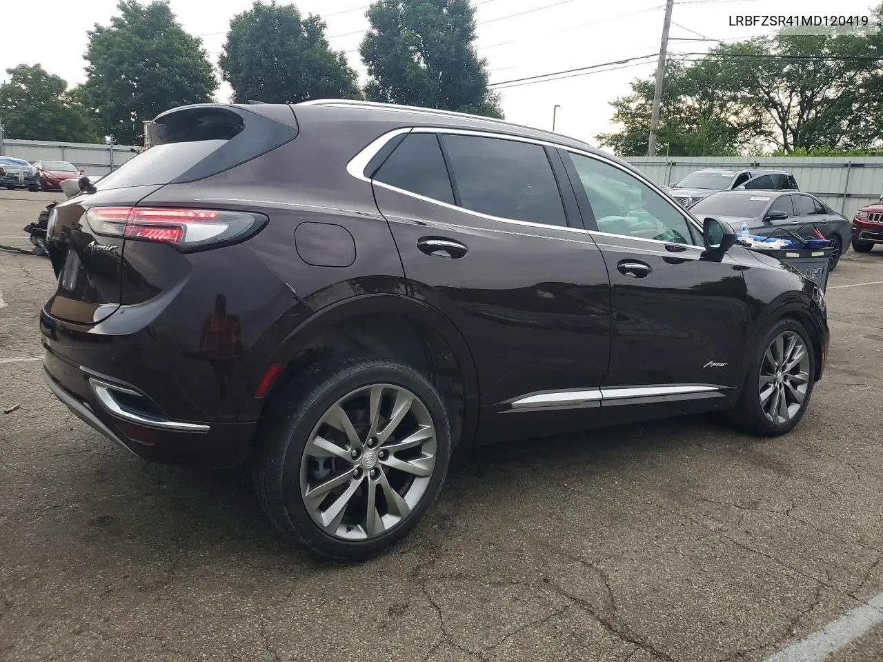 2021 Buick Envision Avenir VIN: LRBFZSR41MD120419 Lot: 58610216