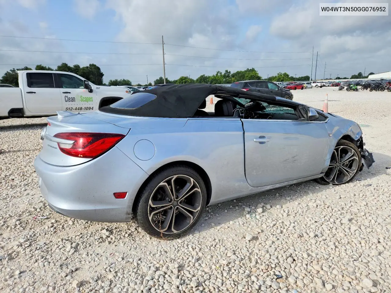 2016 Buick Cascada Premium VIN: W04WT3N50GG076952 Lot: 58994426