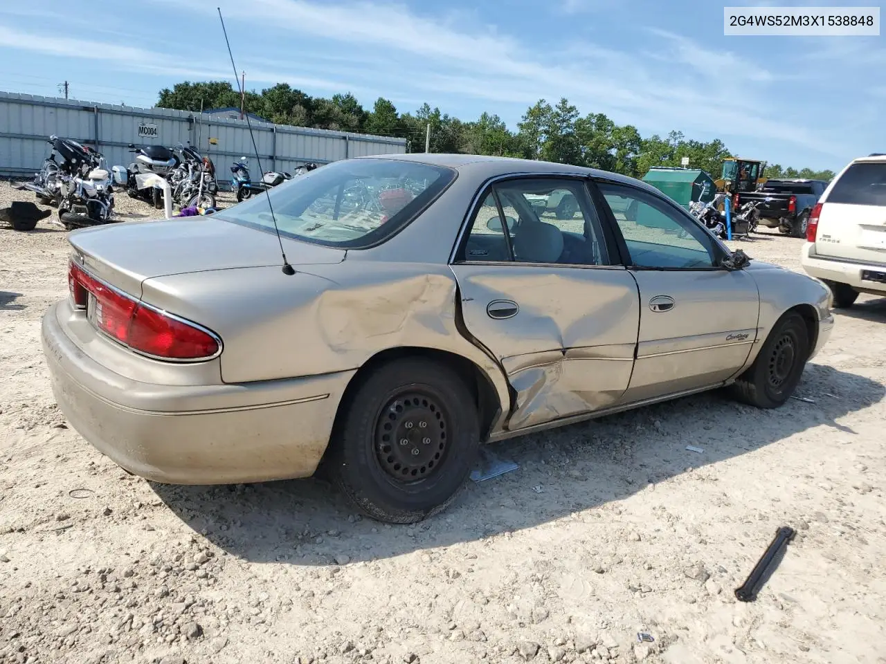 1999 Buick Century Custom VIN: 2G4WS52M3X1538848 Lot: 68590315