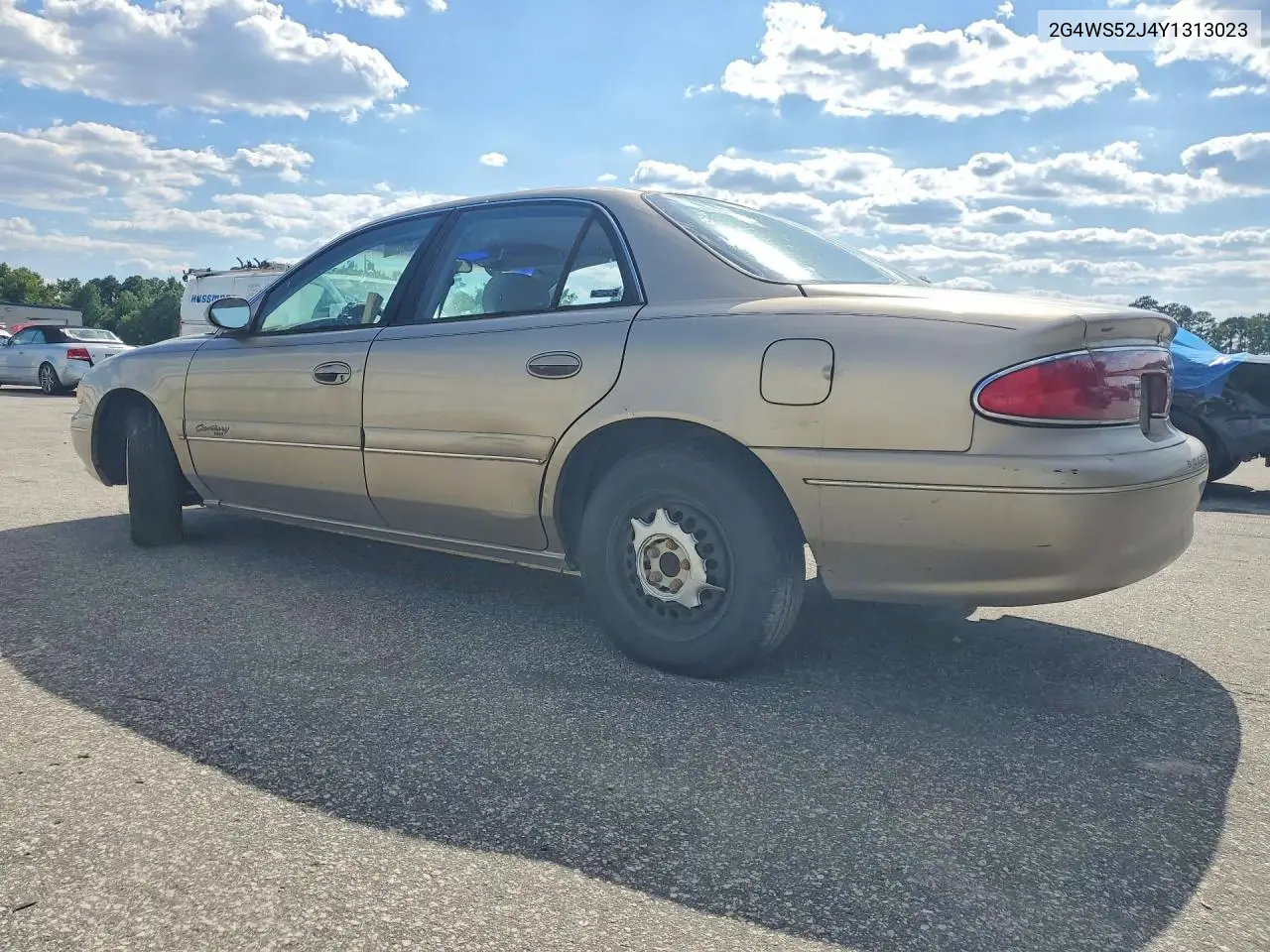 2000 Buick Century Custom VIN: 2G4WS52J4Y1313023 Lot: 55433236