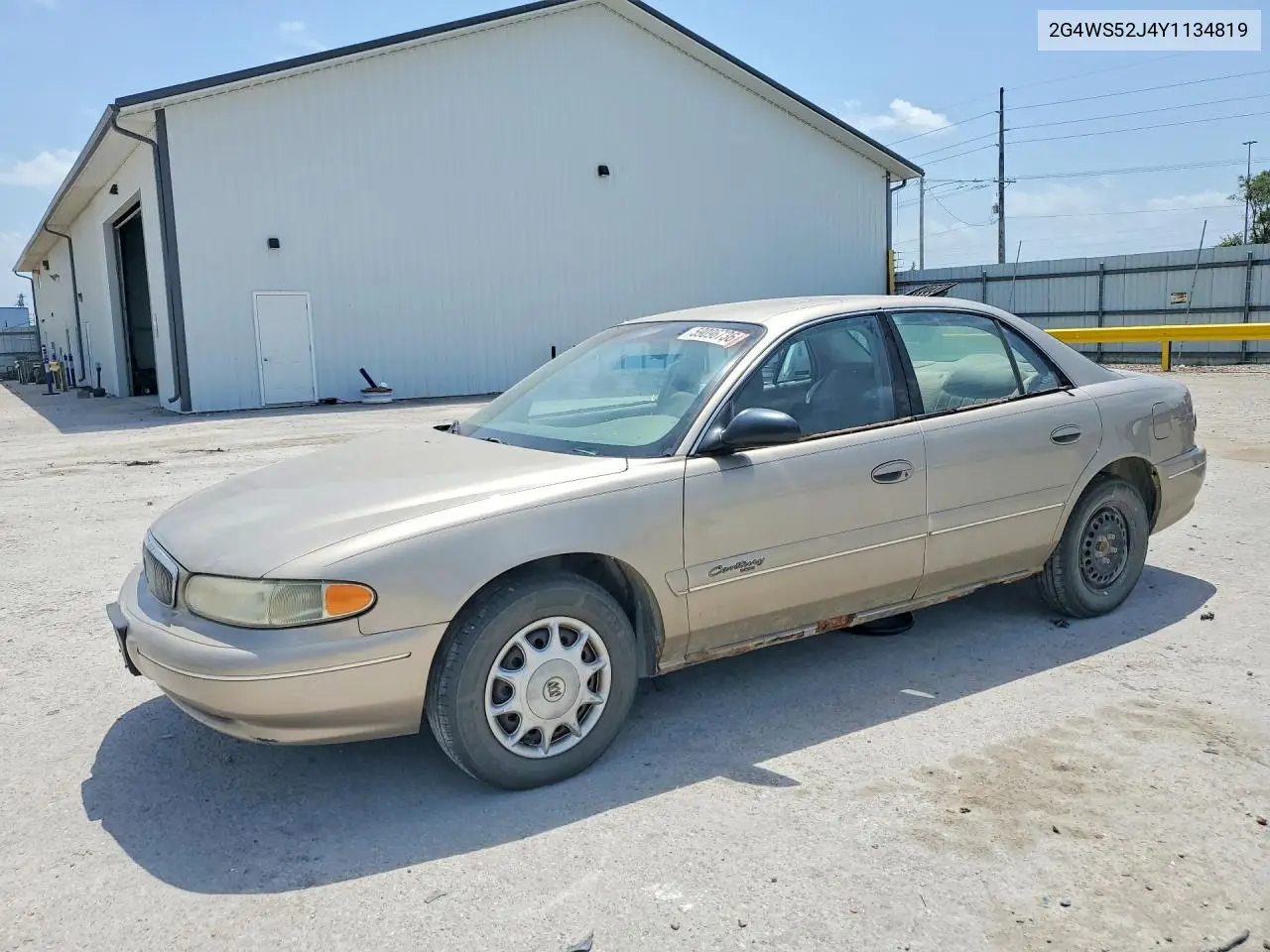 2000 Buick Century Custom VIN: 2G4WS52J4Y1134819 Lot: 59096736