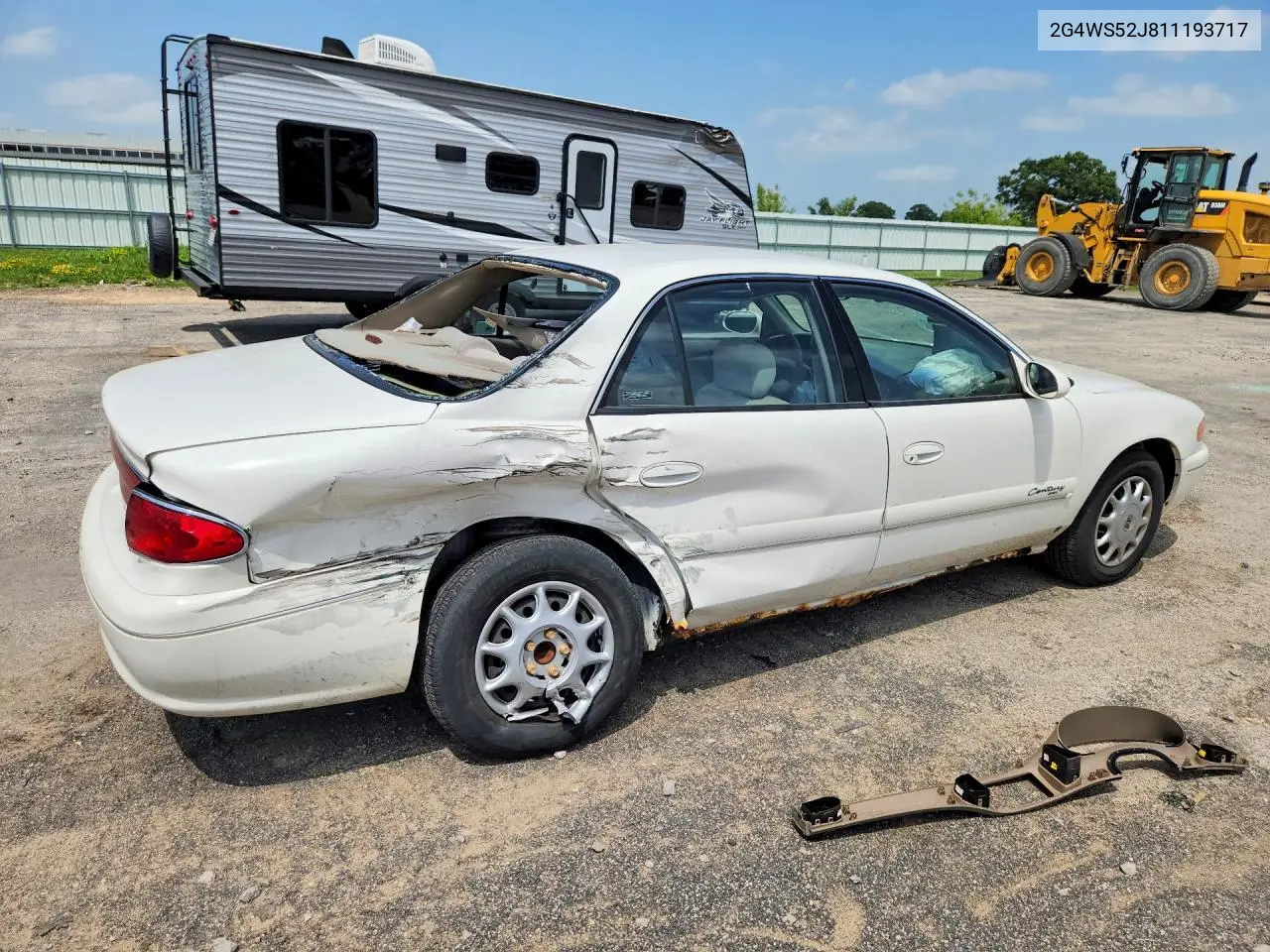 2001 Buick Century Custom VIN: 2G4WS52J811193717 Lot: 59097386