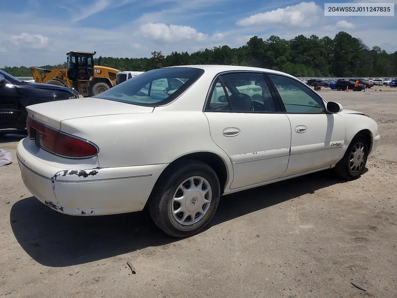 2001 Buick Century Custom VIN: 2G4WS52J011247835 Lot: 61536006