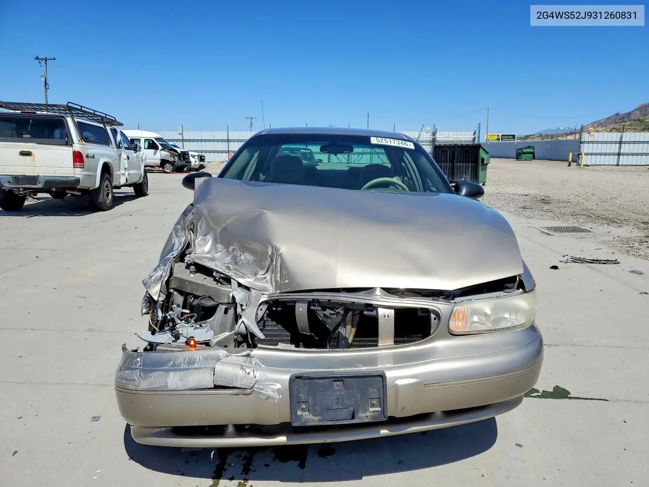 2003 Buick Century Custom VIN: 2G4WS52J931260831 Lot: 52517346