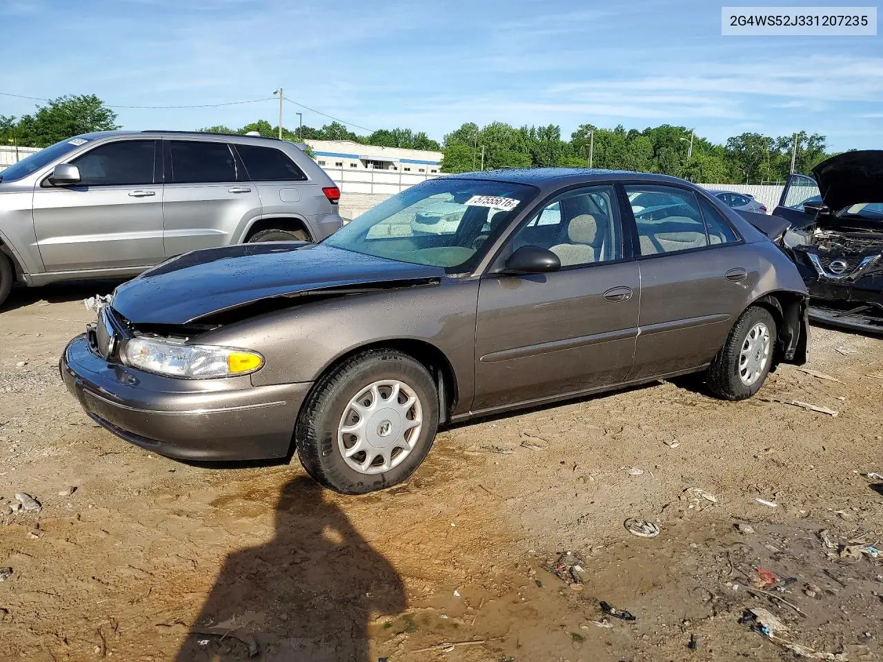 2003 Buick Century Custom VIN: 2G4WS52J331207235 Lot: 57555616