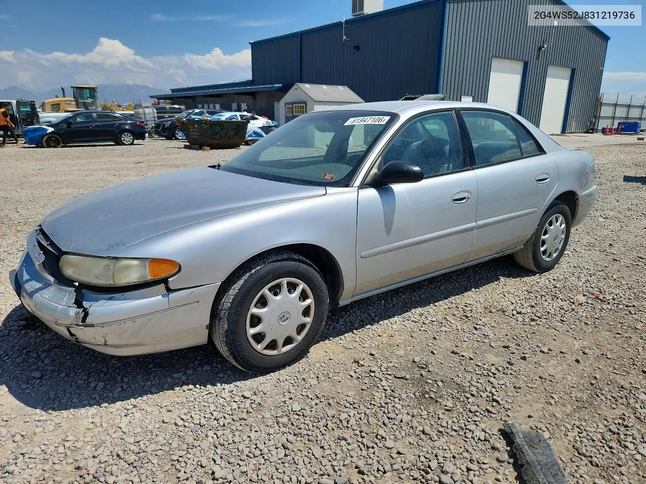 2003 Buick Century Custom VIN: 2G4WS52J831219736 Lot: 61947106