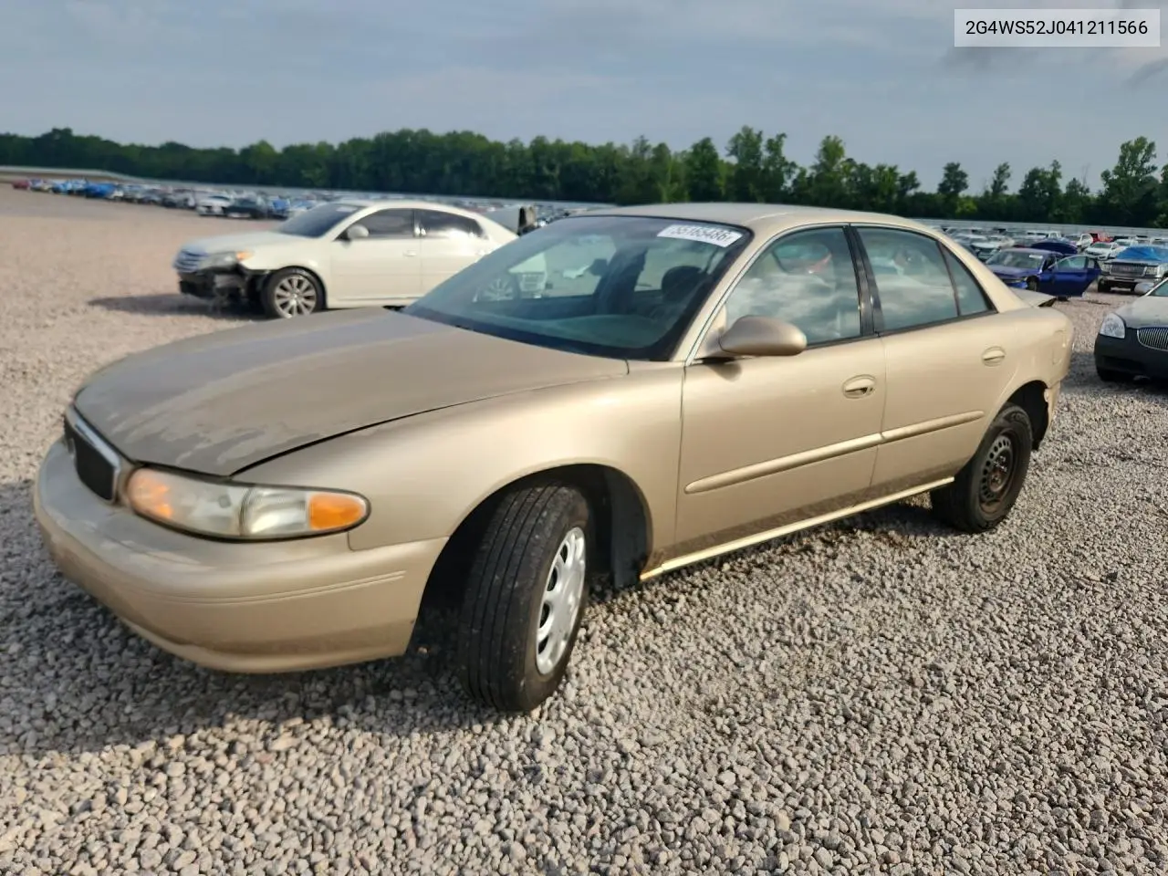 2004 Buick Century Custom VIN: 2G4WS52J041211566 Lot: 55165486