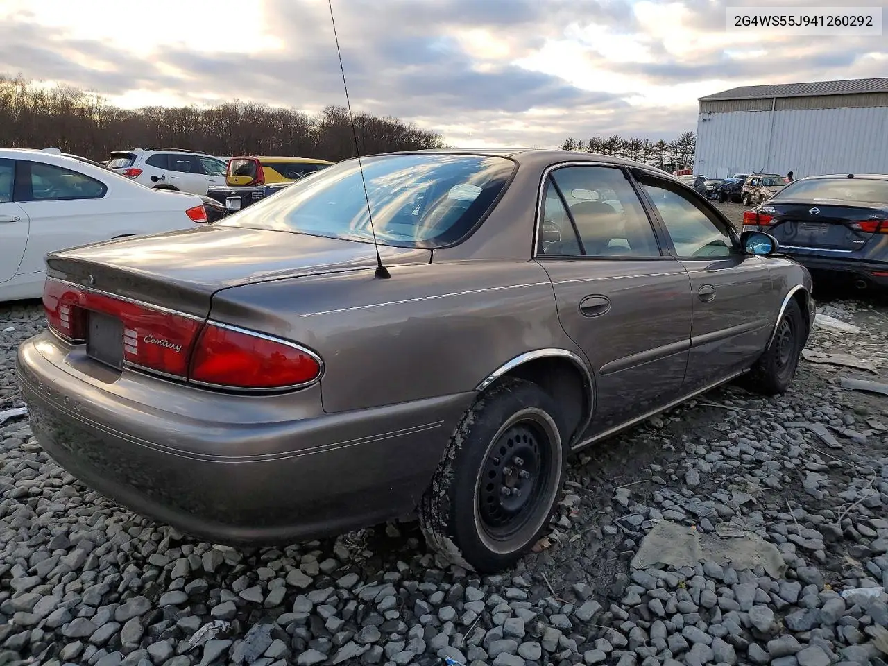 2004 Buick Century Custom VIN: 2G4WS55J941260292 Lot: 72247675