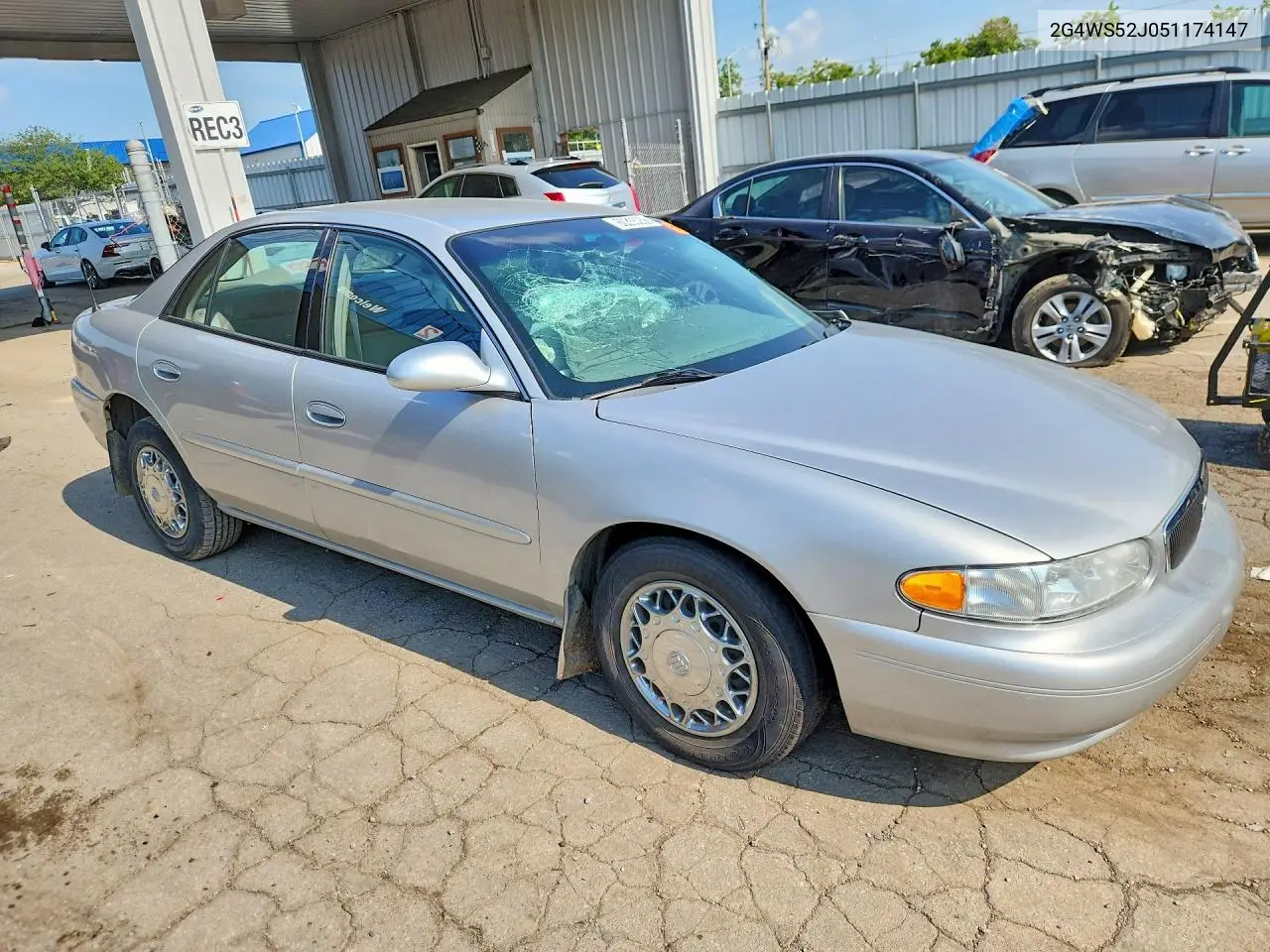 2005 Buick Century Custom VIN: 2G4WS52J051174147 Lot: 60365256