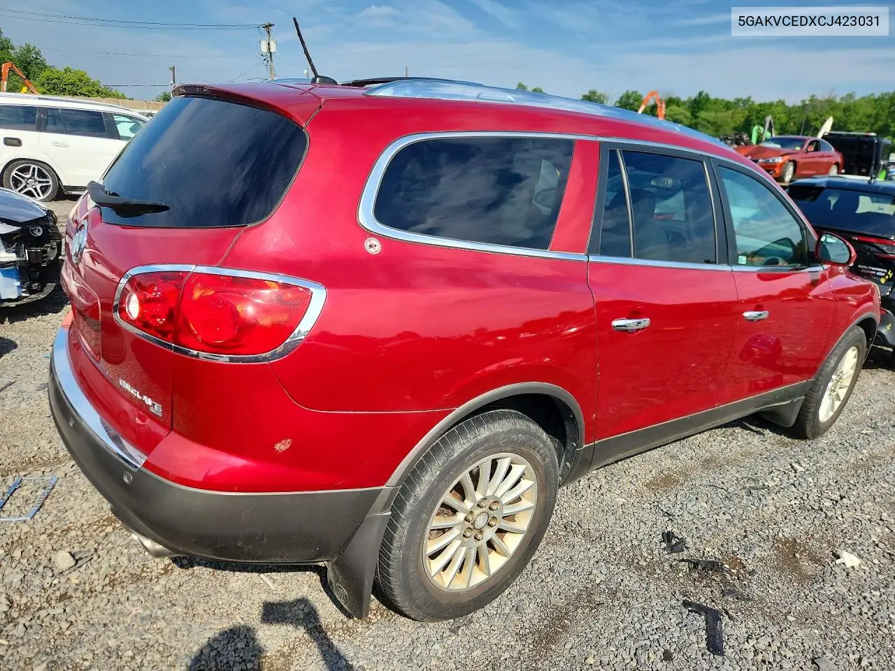 2012 Buick Enclave VIN: 5GAKVCEDXCJ423031 Lot: 60408286