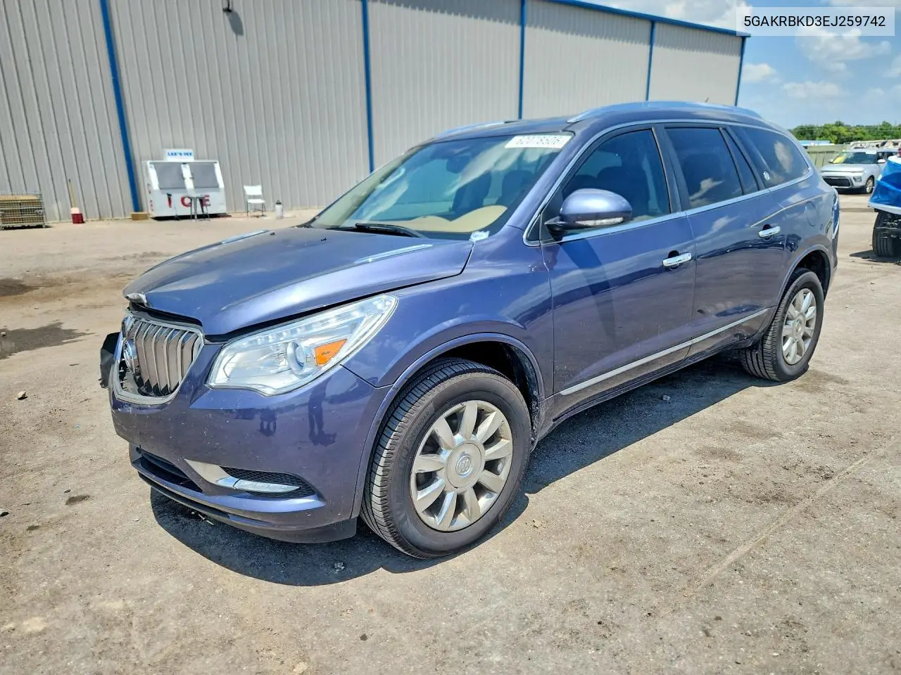 2014 Buick Enclave VIN: 5GAKRBKD3EJ259742 Lot: 62078506