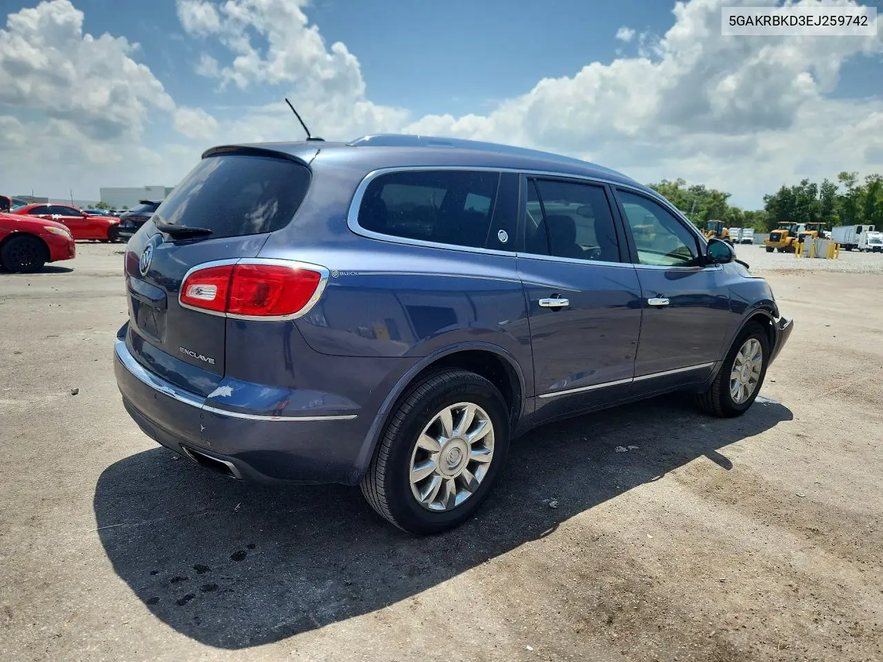 2014 Buick Enclave VIN: 5GAKRBKD3EJ259742 Lot: 62078506