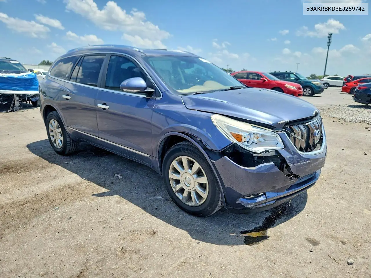 2014 Buick Enclave VIN: 5GAKRBKD3EJ259742 Lot: 62078506