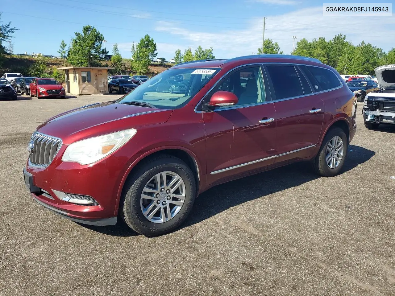 2015 Buick Enclave VIN: 5GAKRAKD8FJ145943 Lot: 58093536