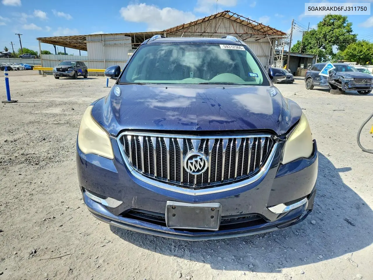 2015 Buick Enclave VIN: 5GAKRAKD6FJ311750 Lot: 59312366