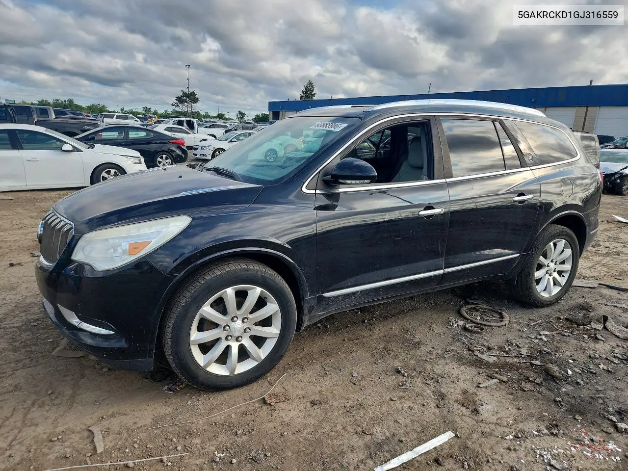 2016 Buick Enclave VIN: 5GAKRCKD1GJ316559 Lot: 60865986