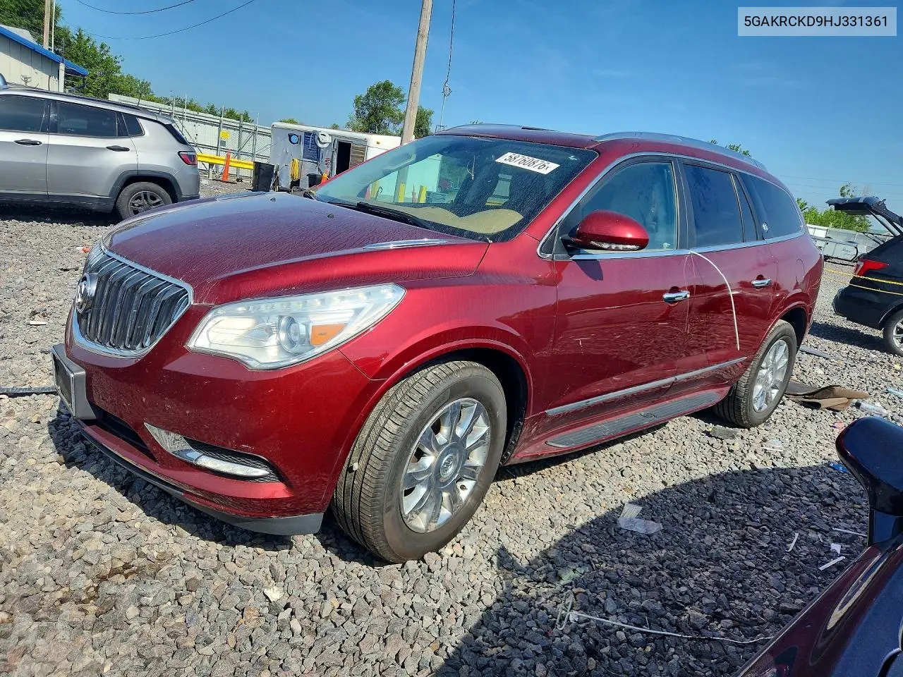 2017 Buick Enclave VIN: 5GAKRCKD9HJ331361 Lot: 58760876