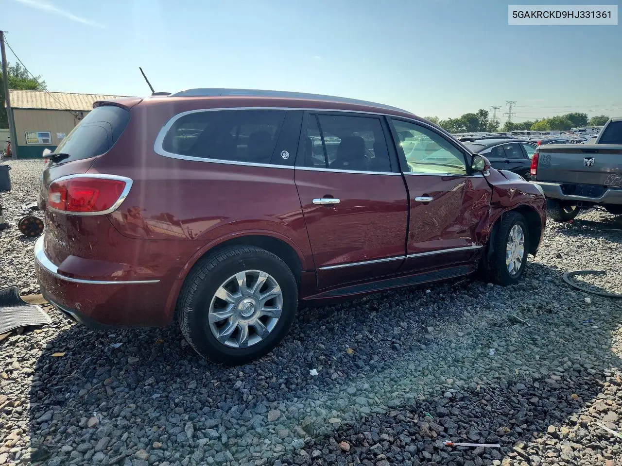 2017 Buick Enclave VIN: 5GAKRCKD9HJ331361 Lot: 58760876