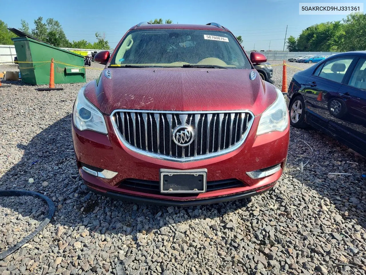2017 Buick Enclave VIN: 5GAKRCKD9HJ331361 Lot: 58760876