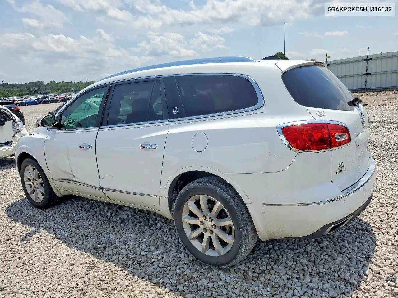 2017 Buick Enclave VIN: 5GAKRCKD5HJ316632 Lot: 61562256