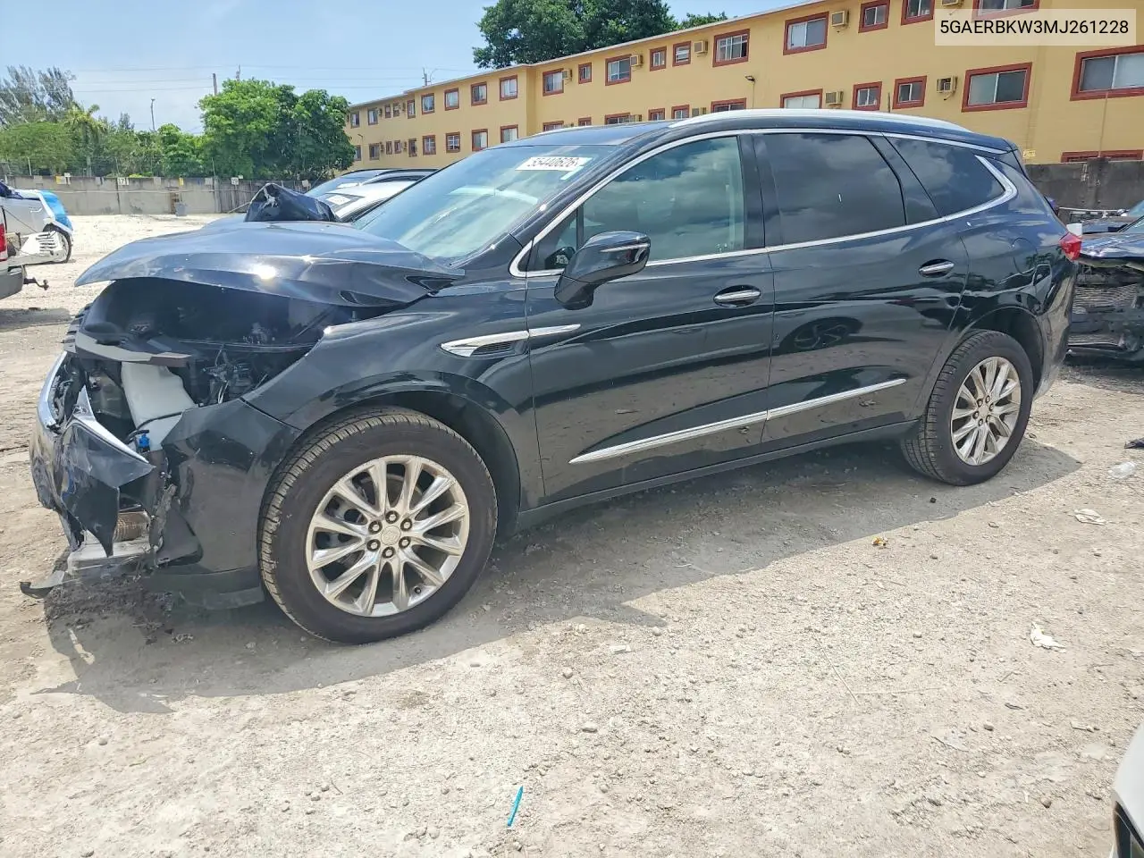 2021 Buick Enclave Essence VIN: 5GAERBKW3MJ261228 Lot: 55440626