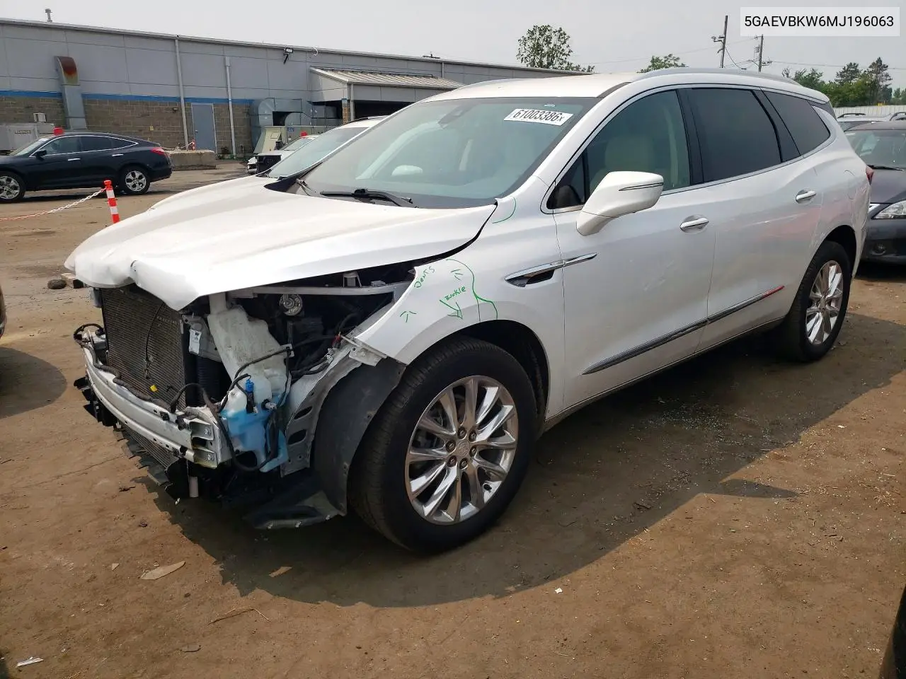 2021 Buick Enclave VIN: 5GAEVBKW6MJ196063 Lot: 61003386