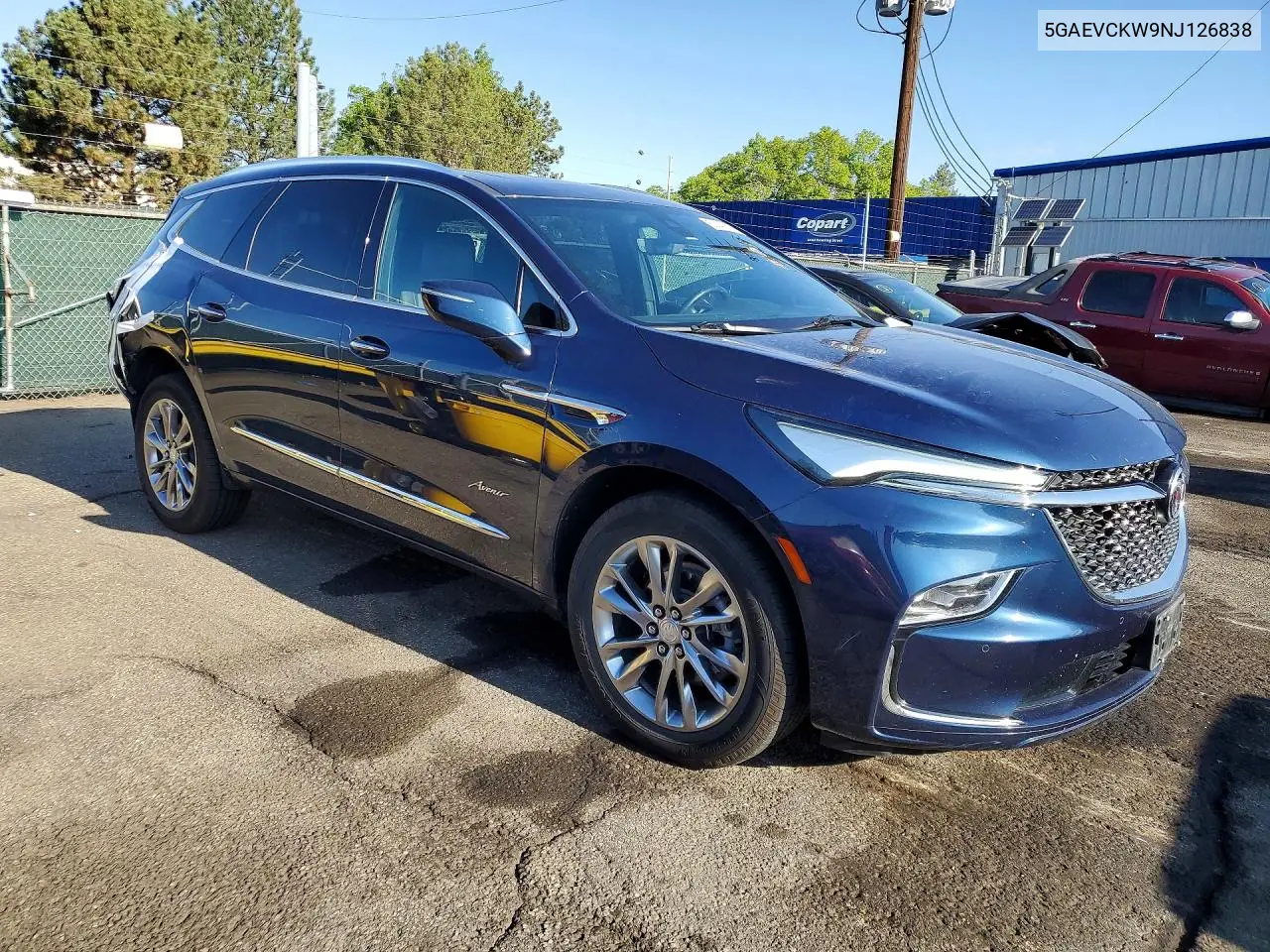 2022 Buick Enclave Avenir VIN: 5GAEVCKW9NJ126838 Lot: 52149276