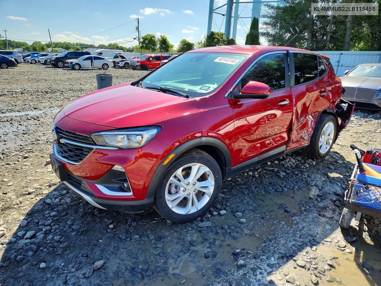 2020 Buick Encore Gx Preferred VIN: KL4MMBS22LB115458 Lot: 60143746
