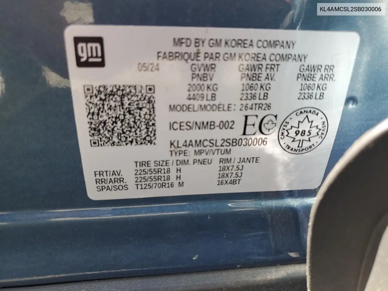 KL4AMCSL2SB030006 2025 Buick Encore Gx Preferred