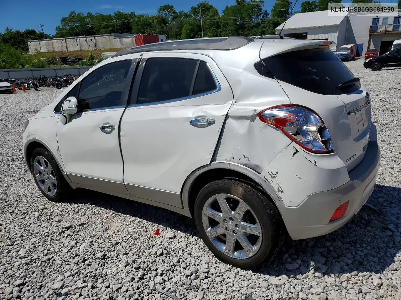 2016 Buick Encore Premium VIN: KL4CJHSB6GB684990 Lot: 56114896