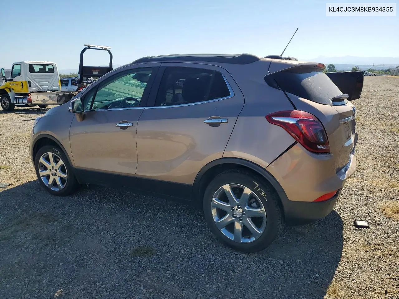 2019 Buick Encore Essence VIN: KL4CJCSM8KB934355 Lot: 58385886