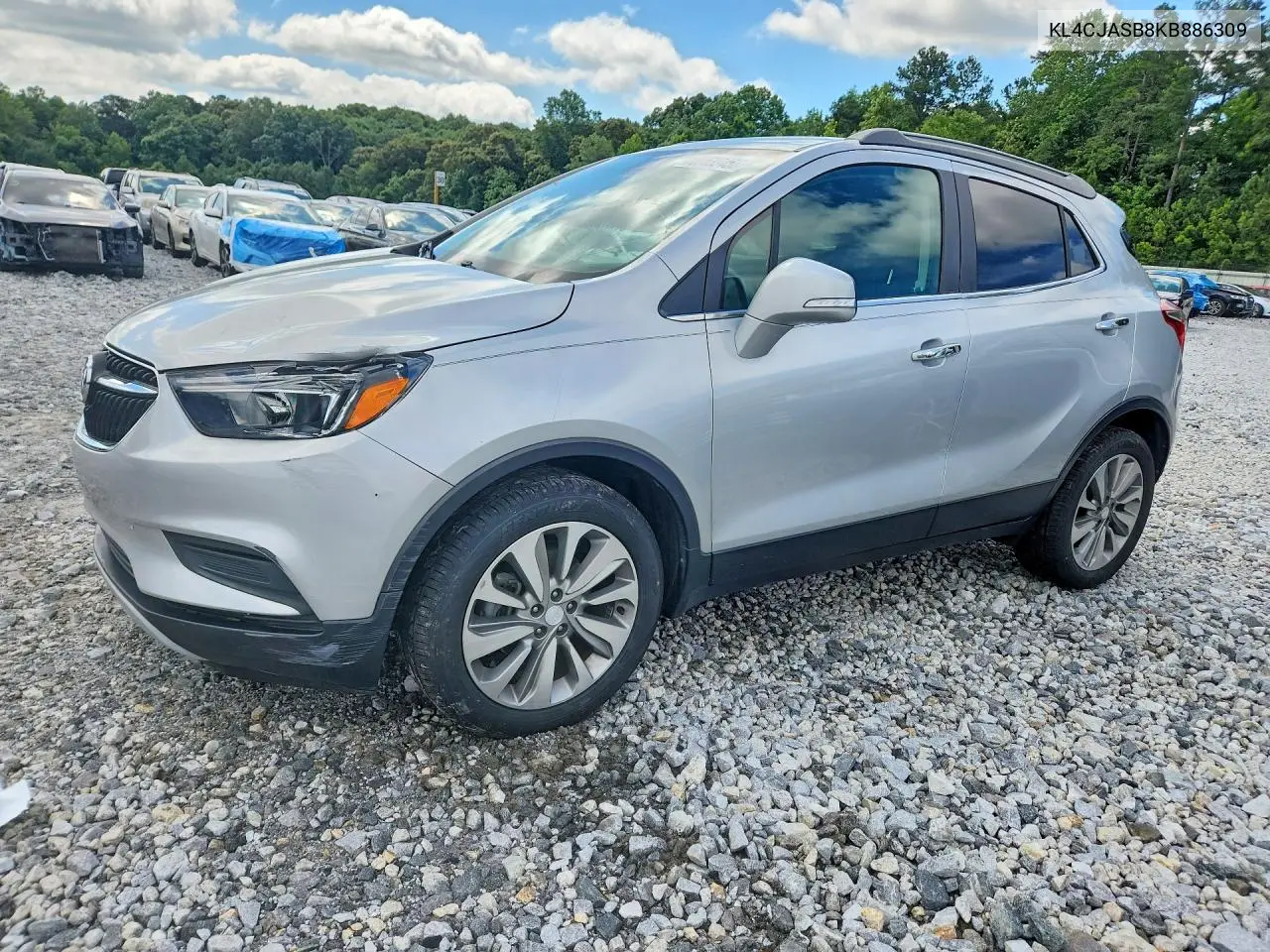 2019 Buick Encore Preferred VIN: KL4CJASB8KB886309 Lot: 58539456