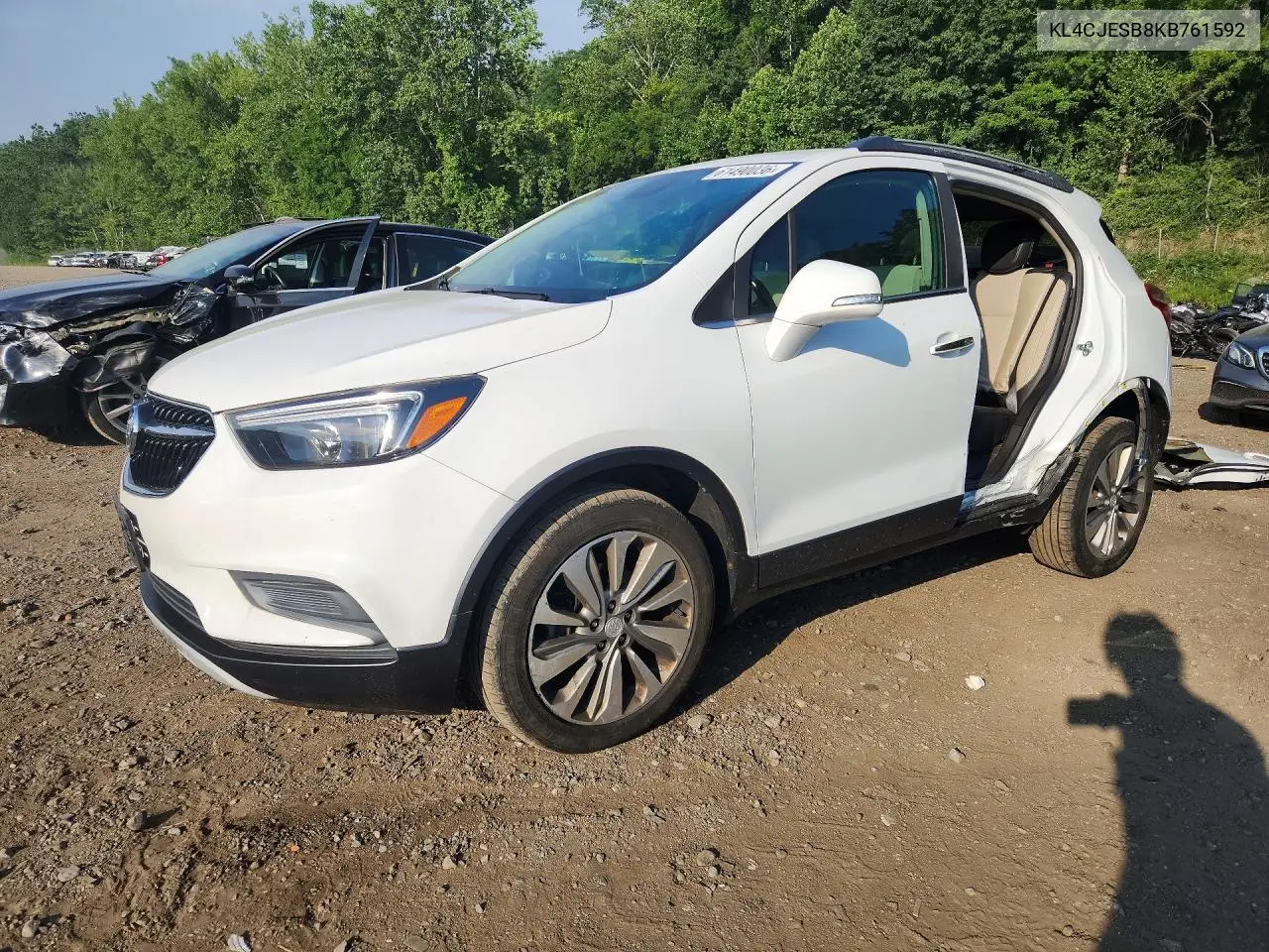2019 Buick Encore Preferred VIN: KL4CJESB8KB761592 Lot: 61490036