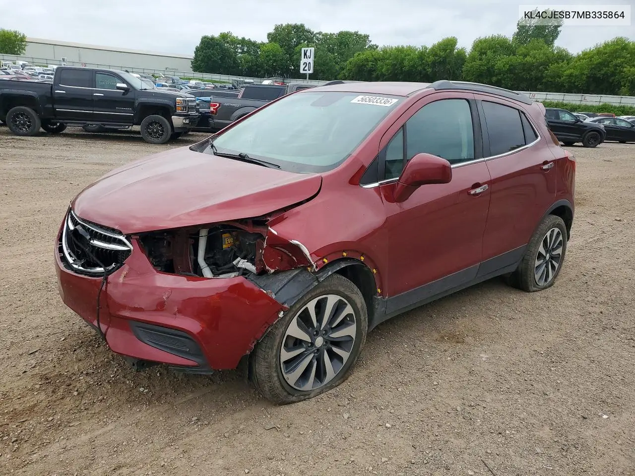 2021 Buick Encore Preferred VIN: KL4CJESB7MB335864 Lot: 56503336