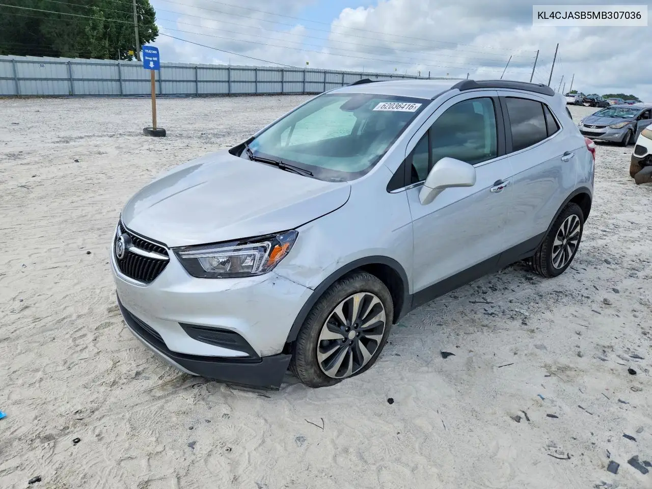 2021 Buick Encore Preferred VIN: KL4CJASB5MB307036 Lot: 62036416