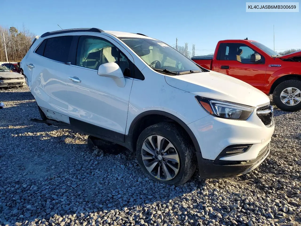 2021 Buick Encore Preferred VIN: KL4CJASB6MB300659 Lot: 98867535