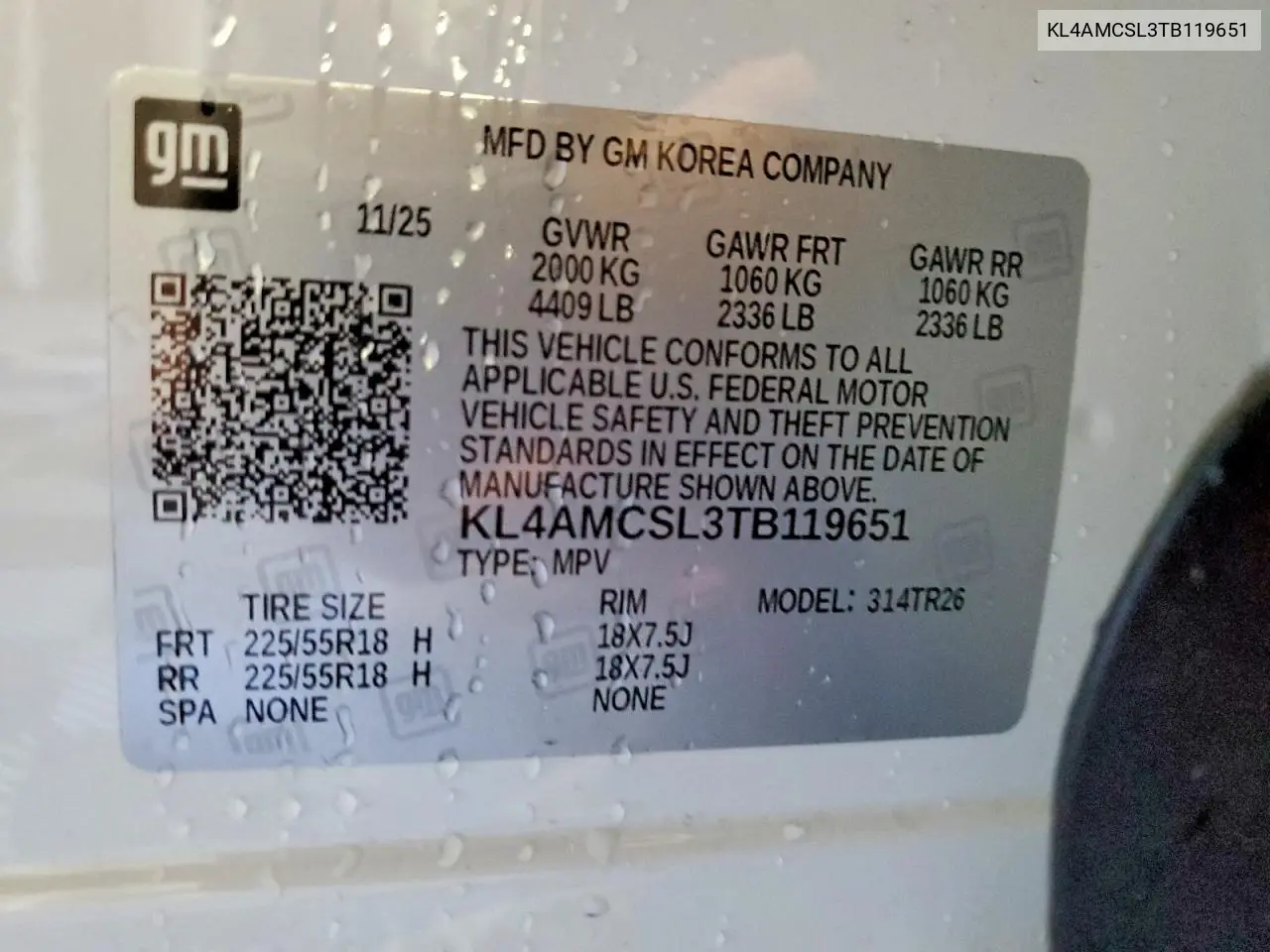 2026 Buick Encore Gx Preferred VIN: KL4AMCSL3TB119651 Lot: 60687256
