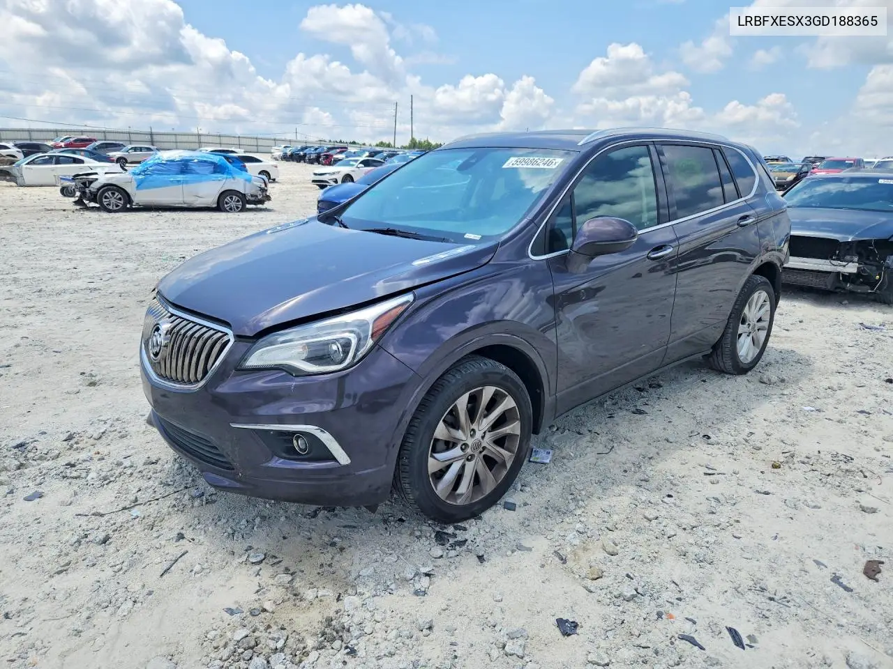 2016 Buick Envision Premium VIN: LRBFXESX3GD188365 Lot: 59986246