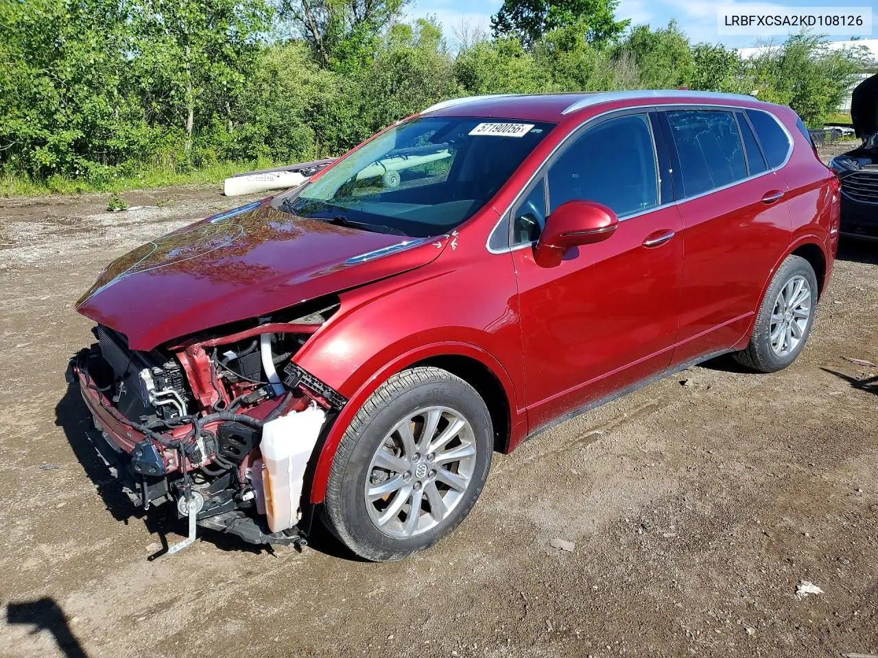 2019 Buick Envision Essence VIN: LRBFXCSA2KD108126 Lot: 57190056