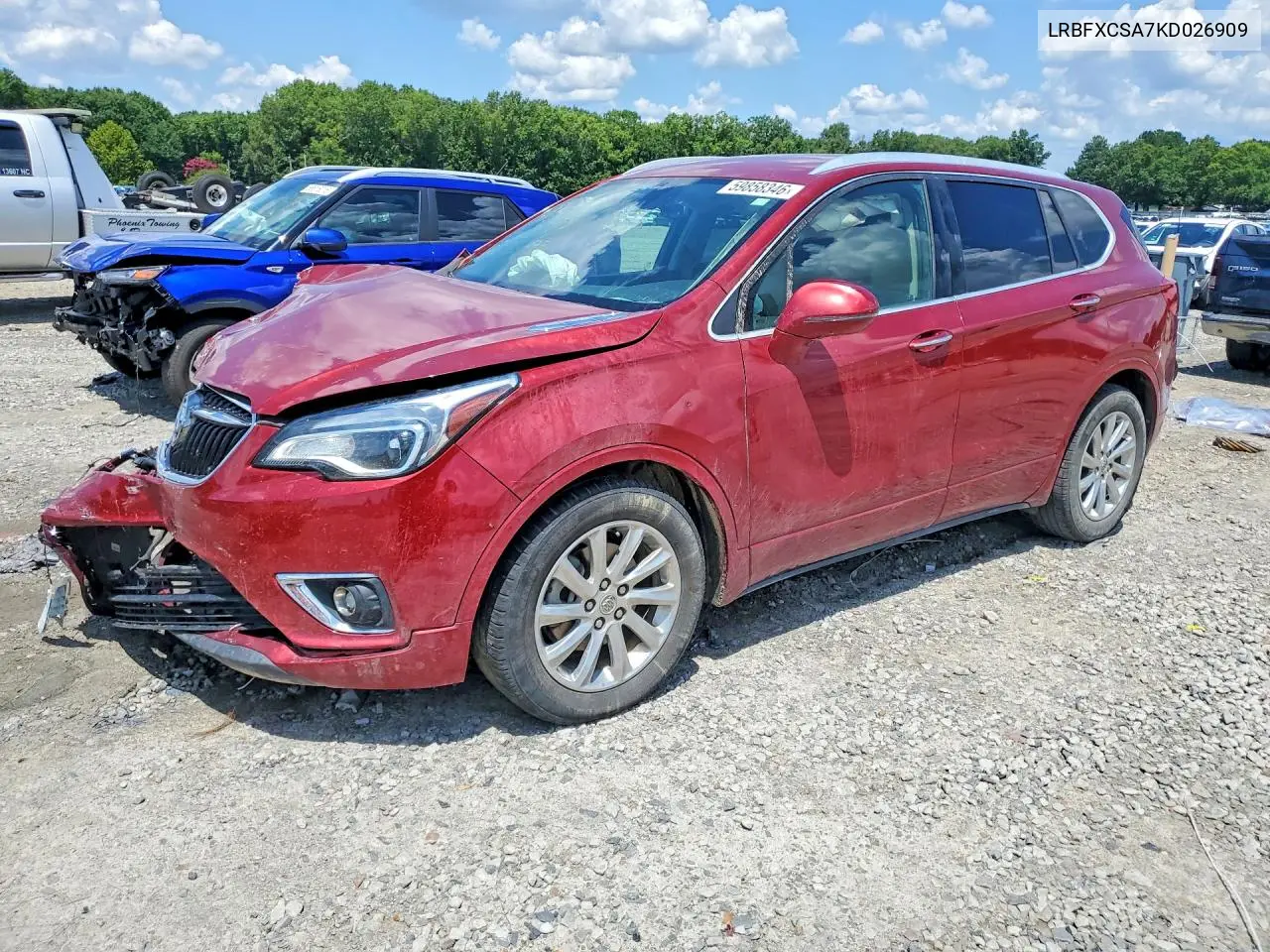 2019 Buick Envision Essence VIN: LRBFXCSA7KD026909 Lot: 59858346
