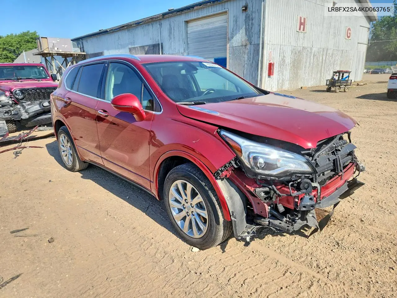 2019 Buick Envision Essence VIN: LRBFX2SA4KD063765 Lot: 60026796