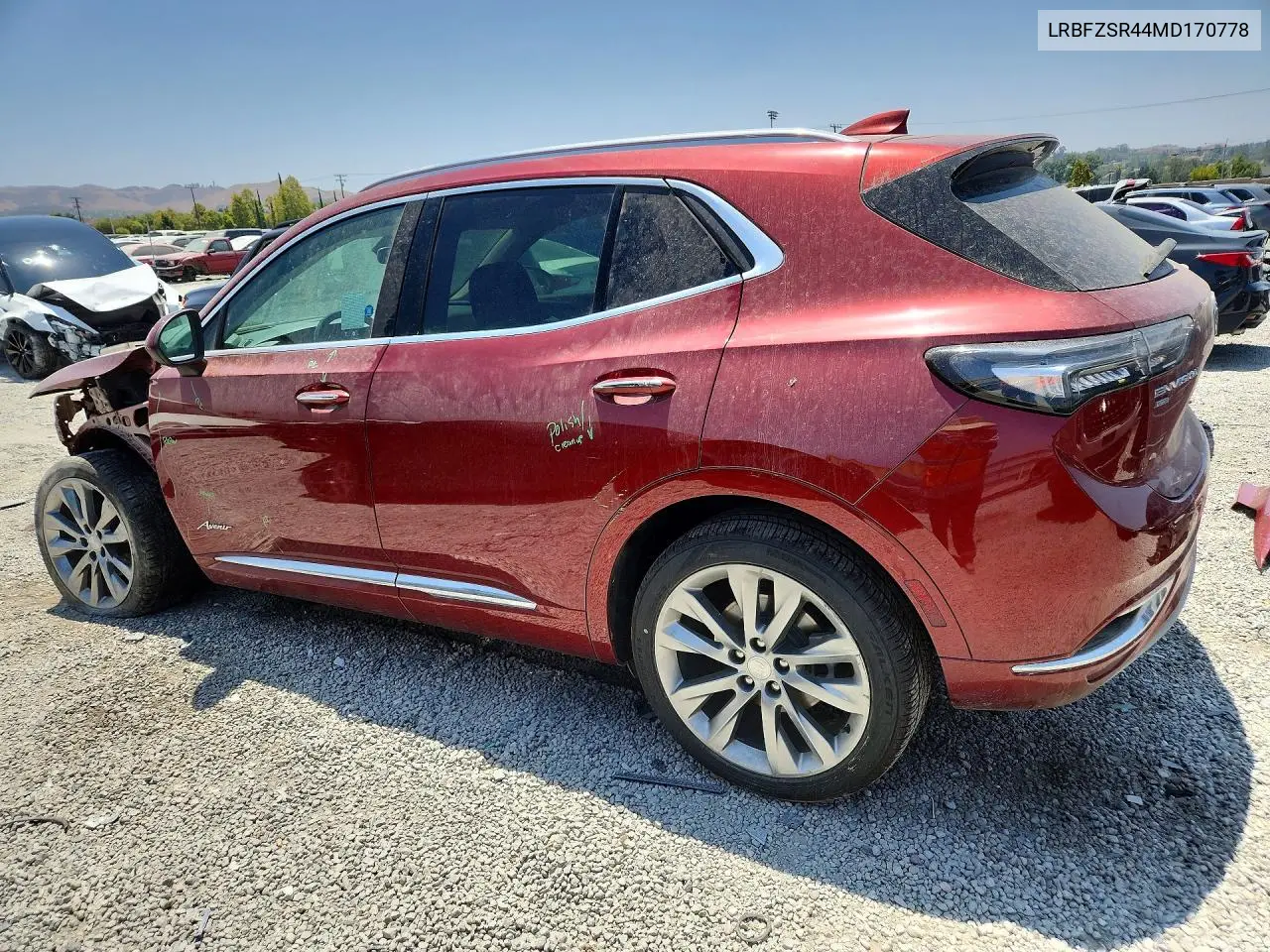 2021 Buick Envision Avenir VIN: LRBFZSR44MD170778 Lot: 58967226