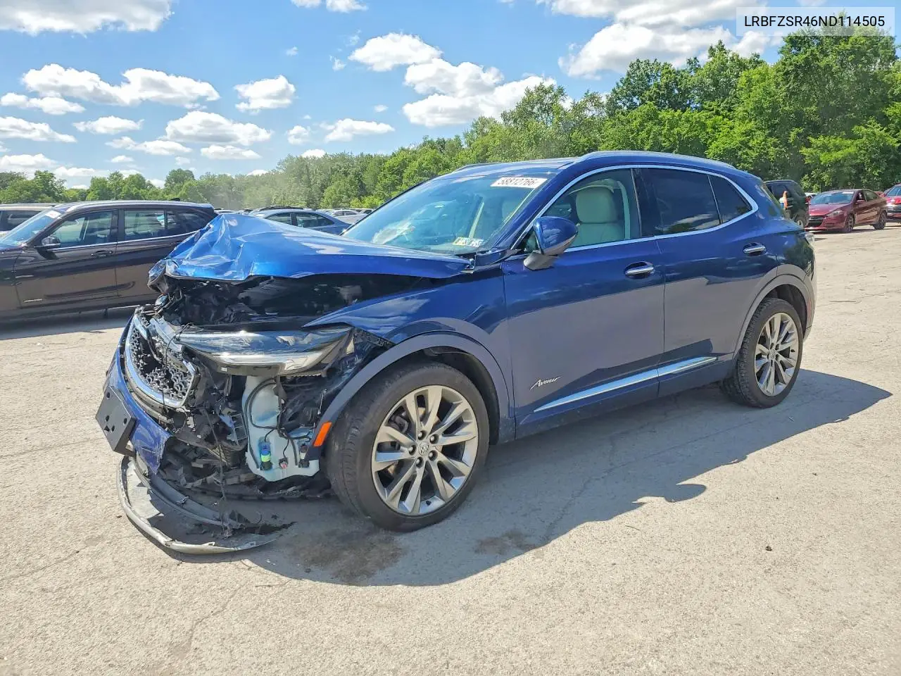 2022 Buick Envision VIN: LRBFZSR46ND114505 Lot: 58812766