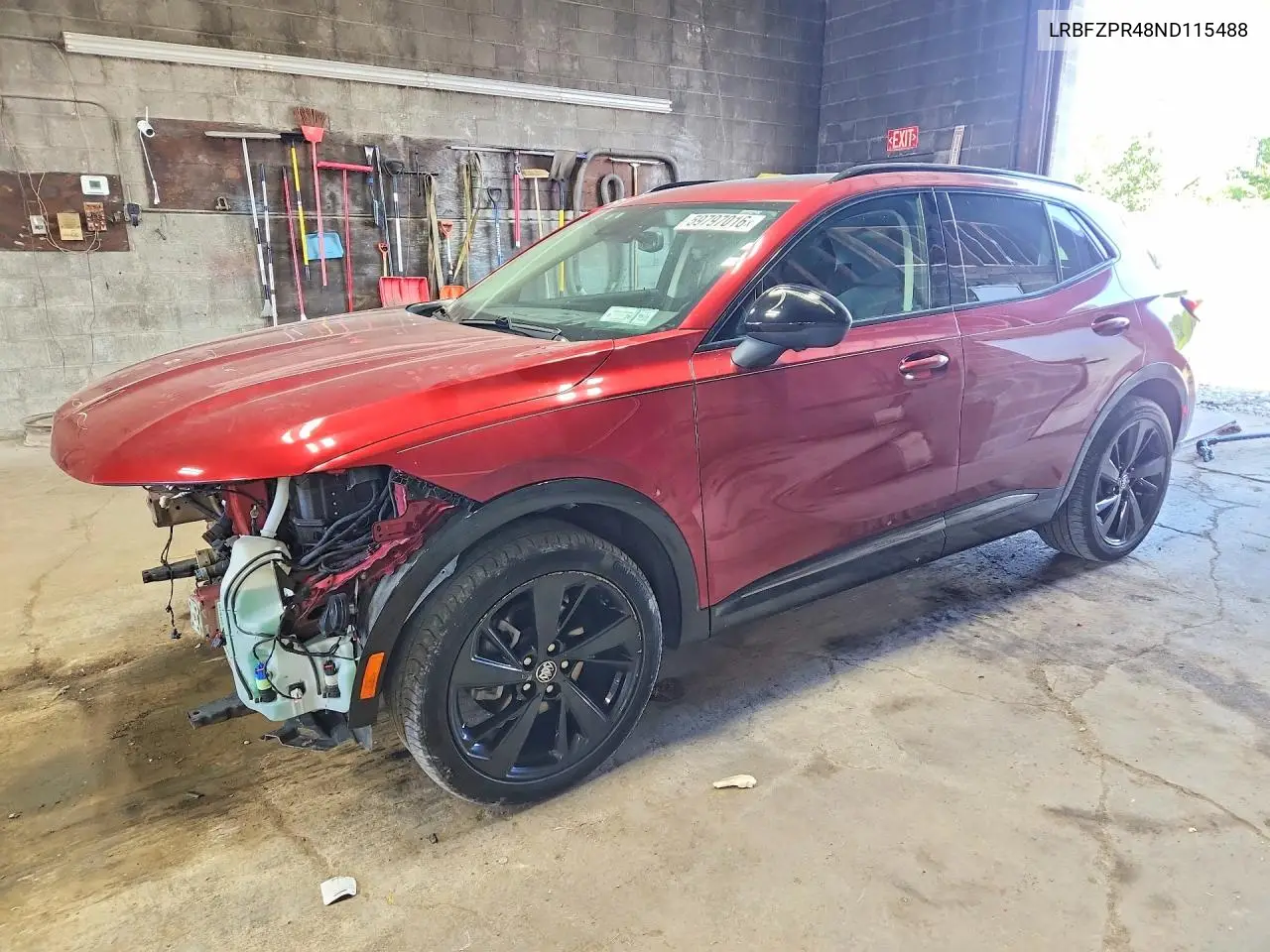 2022 Buick Envision Essence VIN: LRBFZPR48ND115488 Lot: 59797016