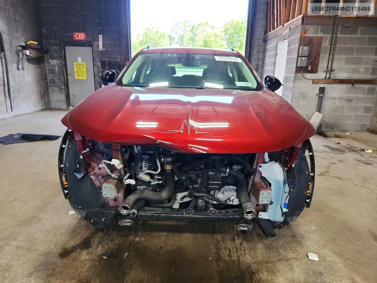 2022 Buick Envision Essence VIN: LRBFZPR48ND115488 Lot: 59797016
